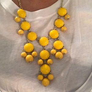 Yellow bubble statement necklace